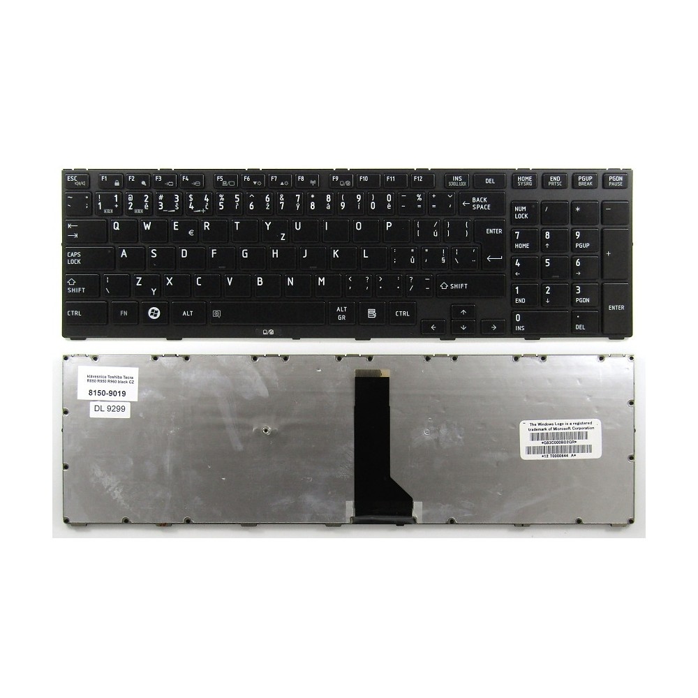 česká klávesnice Toshiba Tecra R850 R950 R960 černá CZ