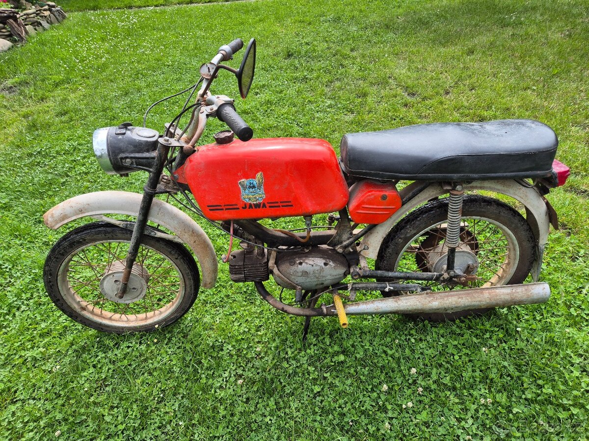 Jawa 23 Mustang bez TP, červený původní 8.