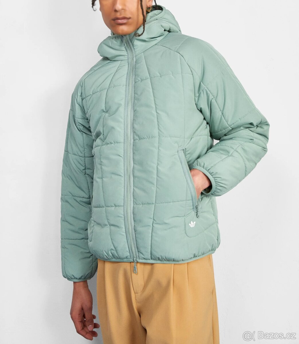 Adidas Puffer Hooded Jacket Unisex Bunda Mint S