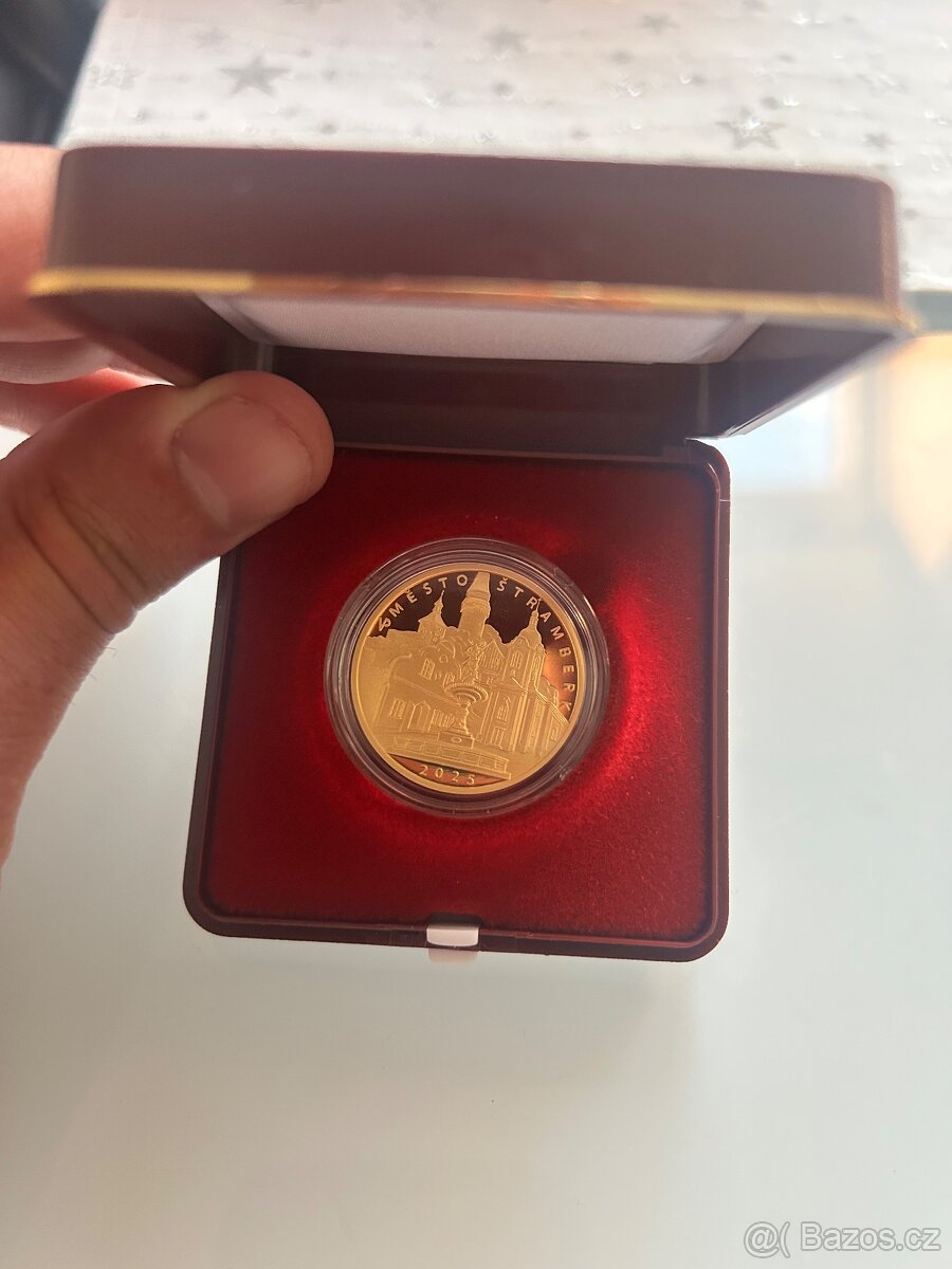ZLATÁ PAMĚTNÍ MINCE ŠTRAMBERK PROOF-