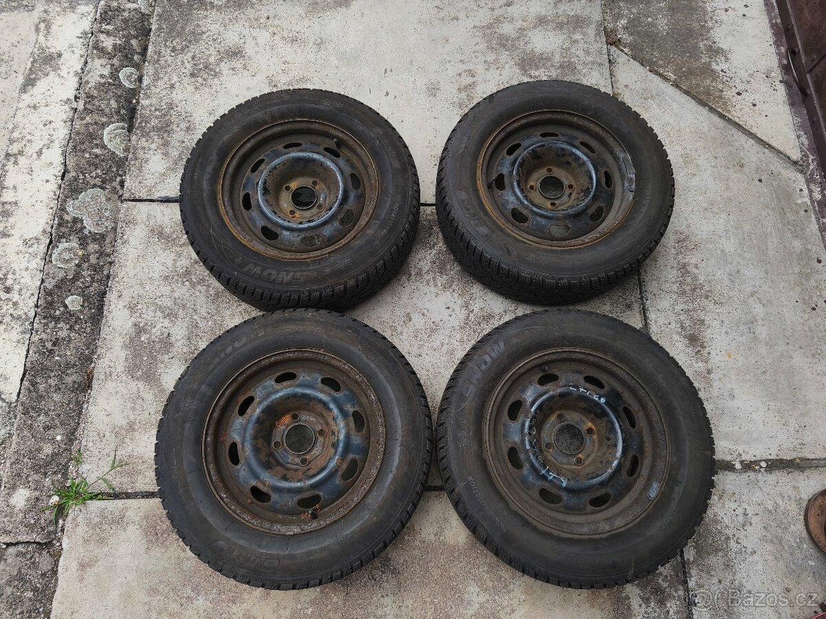 15" 4x108 zimní komplet Peugeot Citroen + 205/65R15 8m