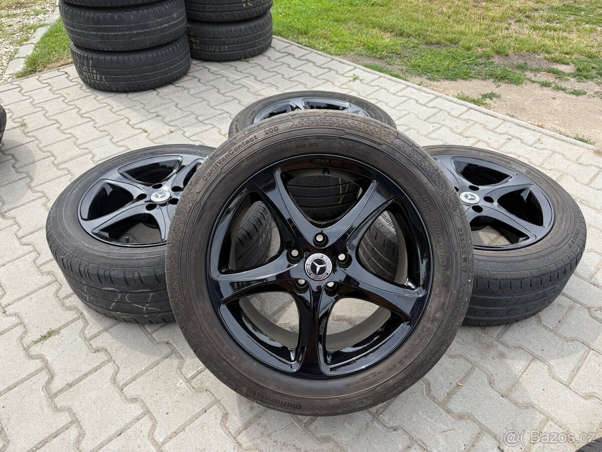4x al kola 5x112 17 + pneu letní 225/55 R17 101V