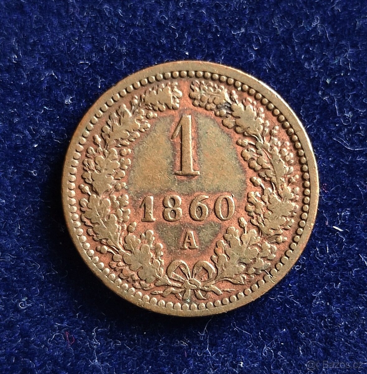 1 krejcar 1860 A František Josef l.