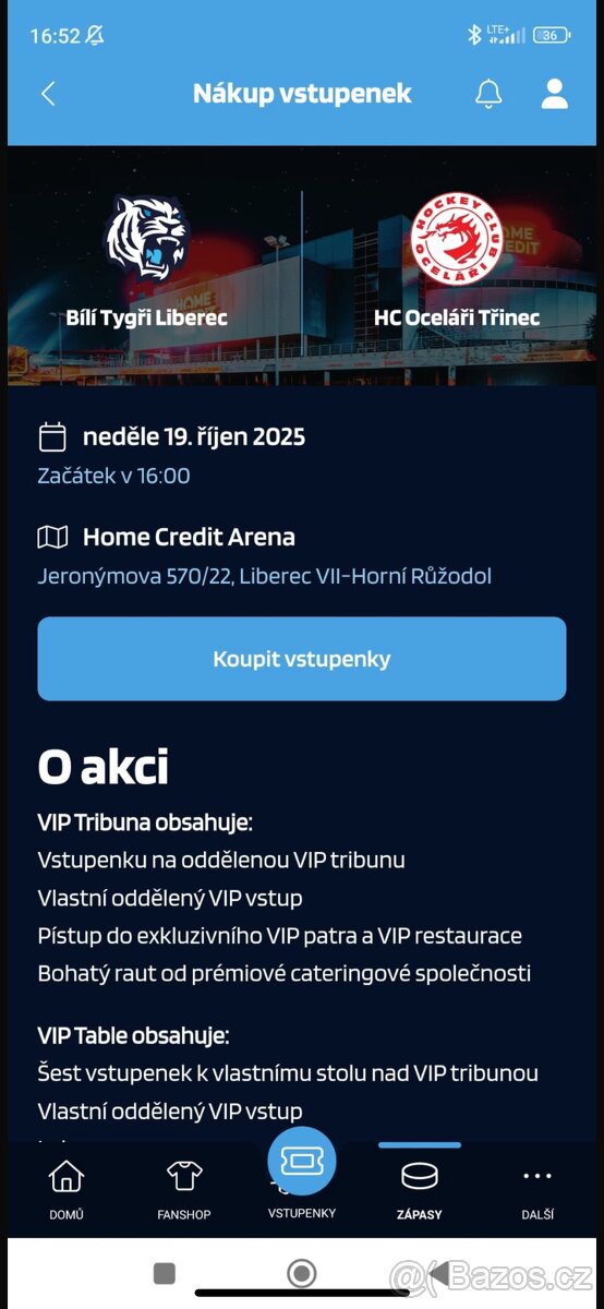 Hokej Liberec x Třinec