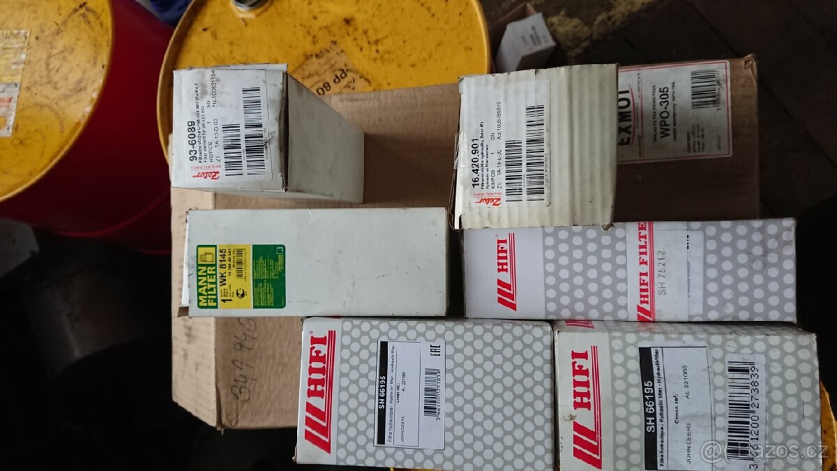 Filtry Zetor, JD, LIAZ,