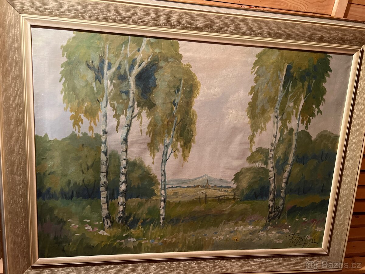 Obraz - krajina olejomalba Hubsch 1932