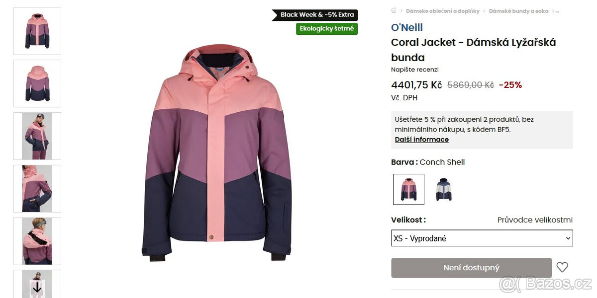 Zimní dámská lyžařská bunda O'neill Coral