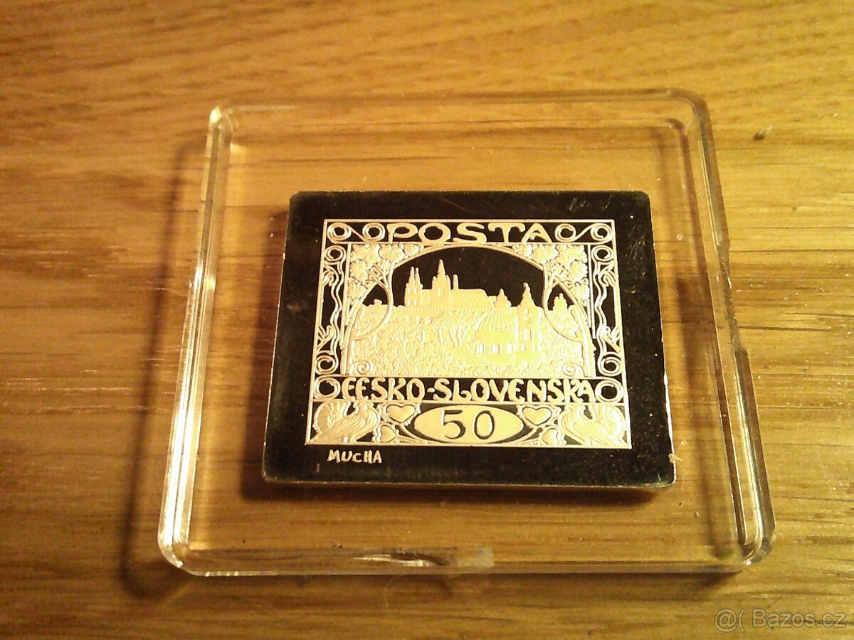 Stříbrná cihlička - Vyšehrad - 999/1000 - ryzí stříbro