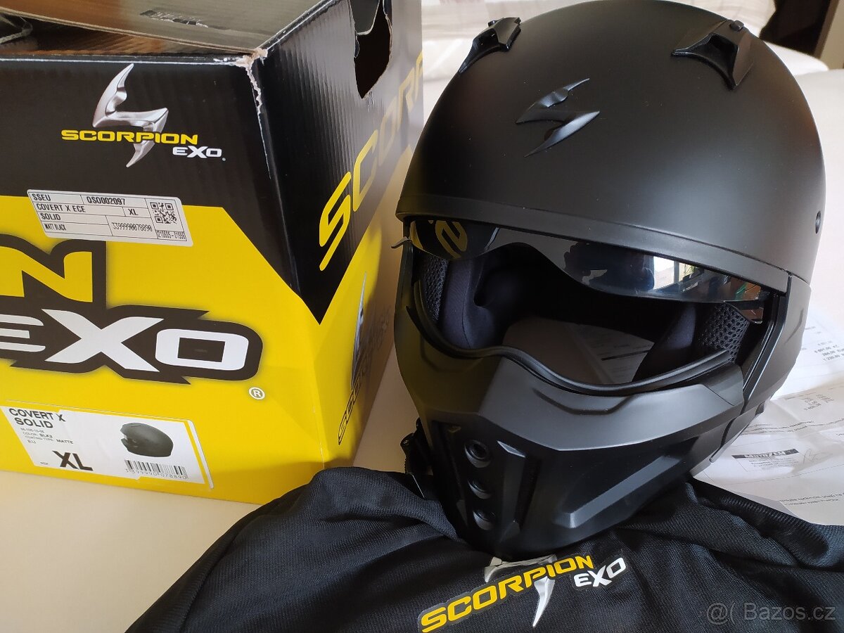 Přilba scorpion Covert-X Solid černá matná XL