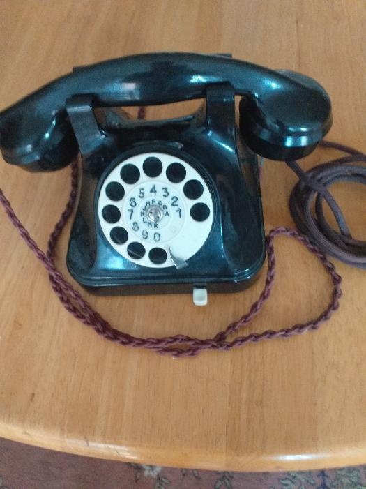 Prodam retro telefon funkčni pletene šnury blokace čiselnice
