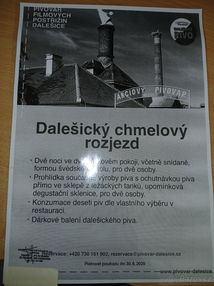 Prodáno Super pobyt v Dalešicích