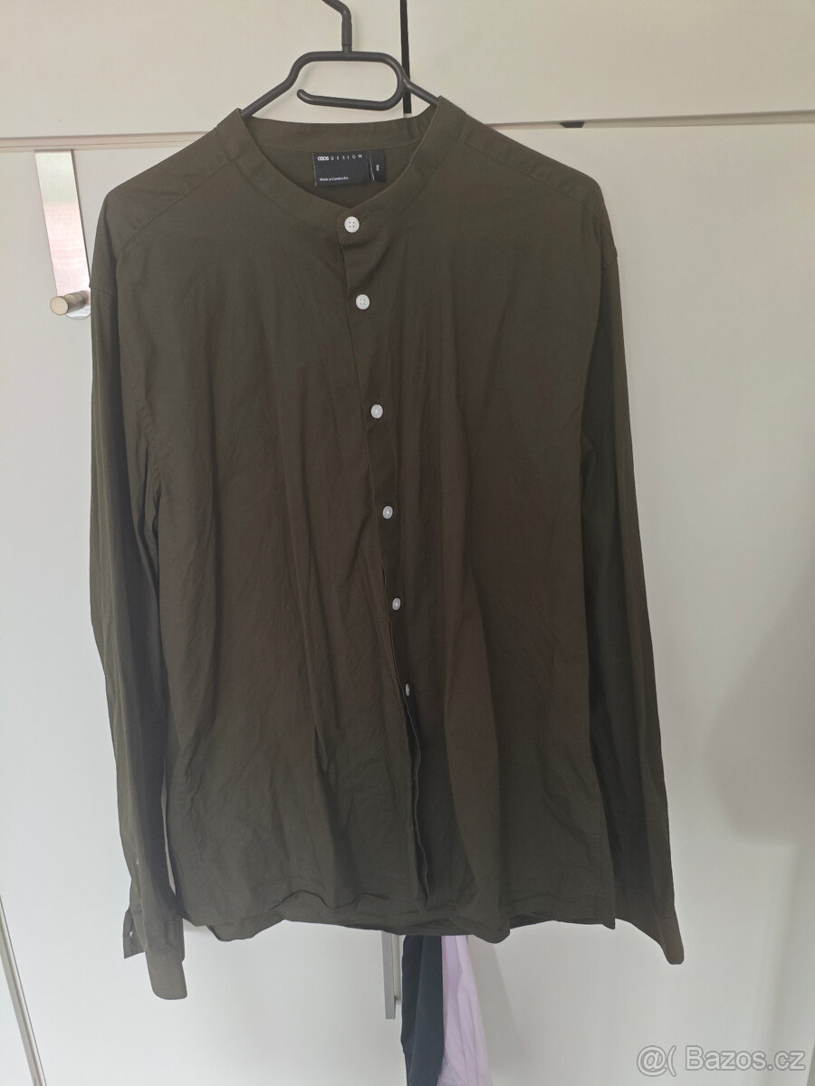 Asos košile "granddad" límeček L/XL