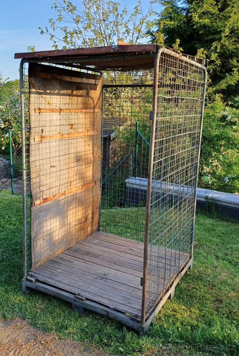 Klec na dřevo, dřevník, ocelová klec