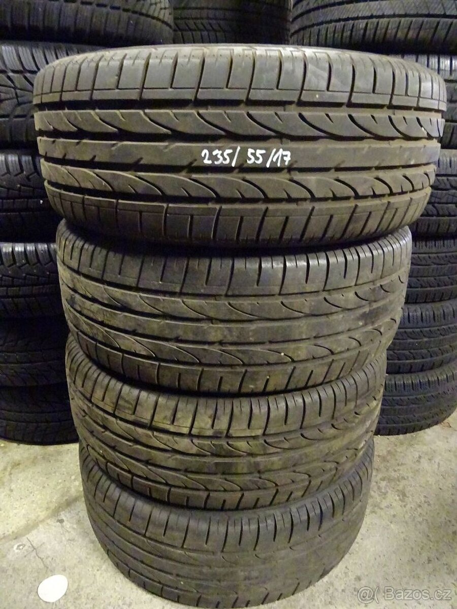 Letní pneu Bridgestone, 235/45/17, 4 ks, 5,5 a 6,5 mm
