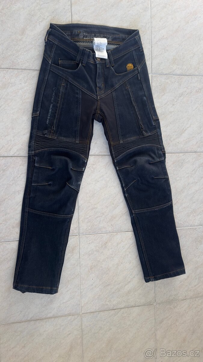 Kalhoty na motorku kevlar vel EU 48 Trilobite