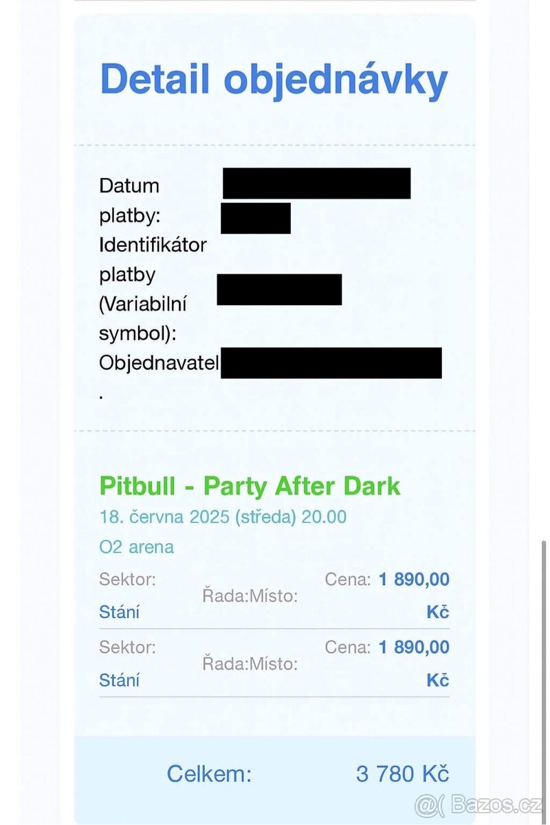 2 Lístky na dnešní koncert Pitbulla v Praze O2 Aréna