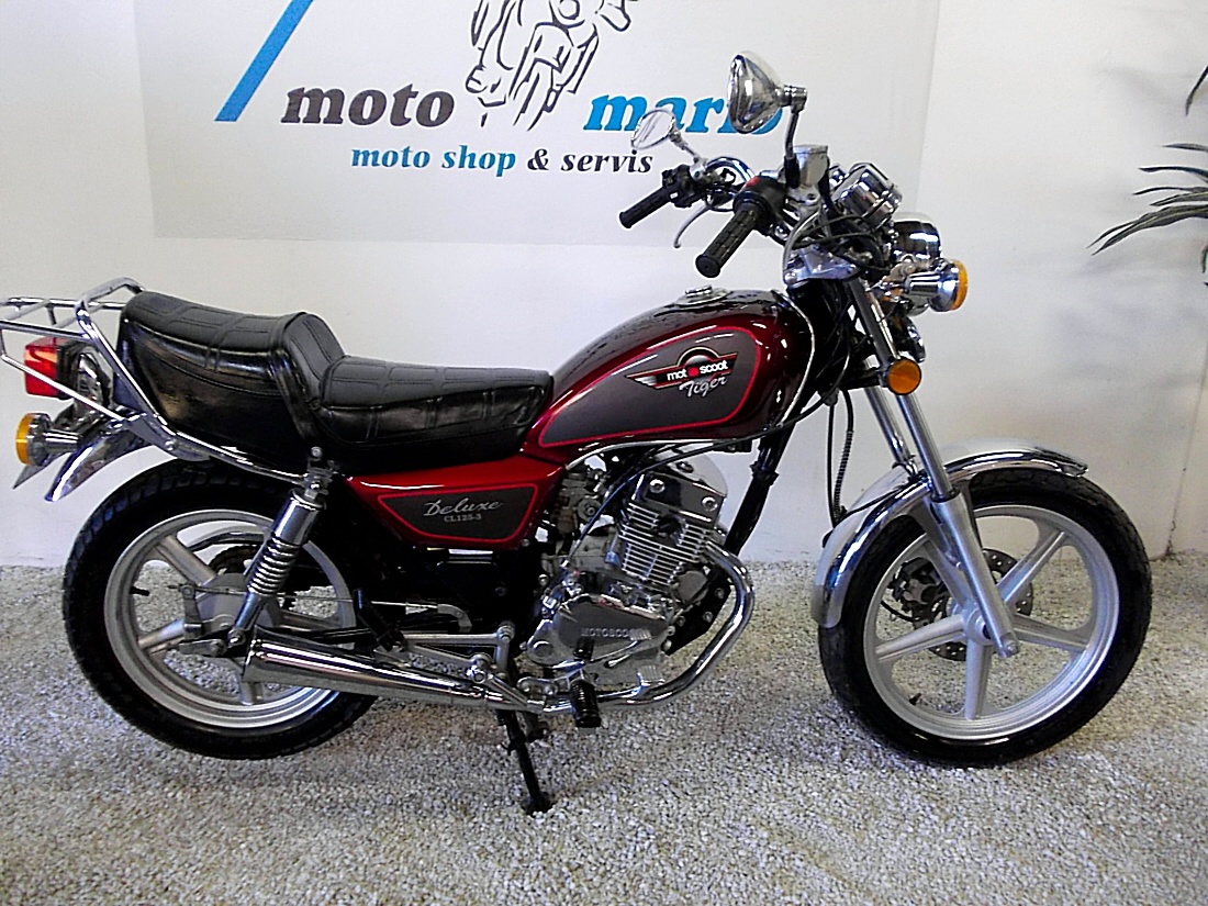 Chopper Tiger CL 125 DELUXE jen 9tis.KM Výrobní STAV