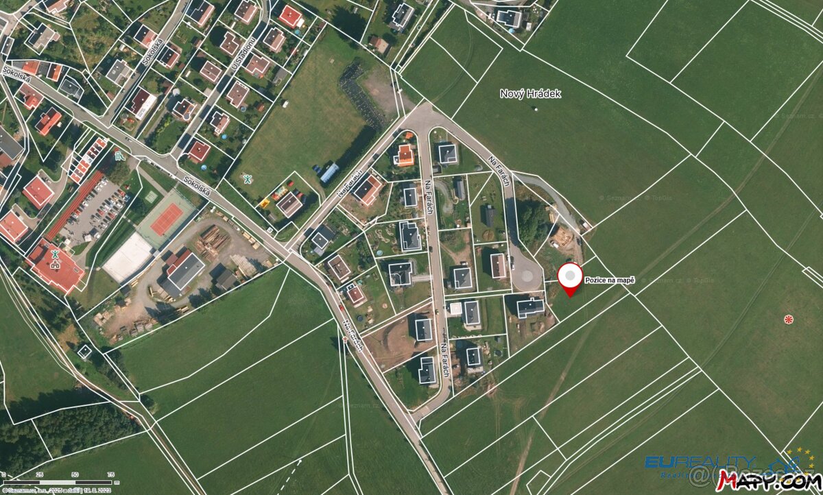 Stavební pozemek 1196 m2, Nový Hrádek