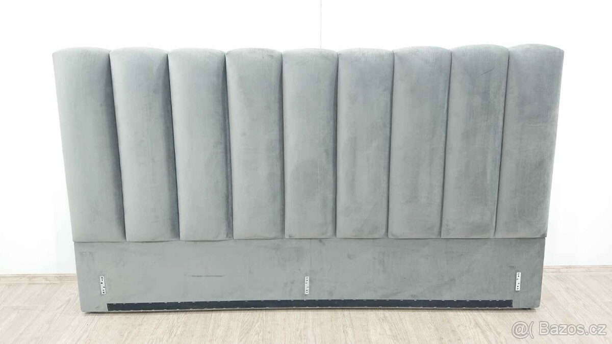 Šedé čalouněné čelo postele 225x125 cm Micadoni