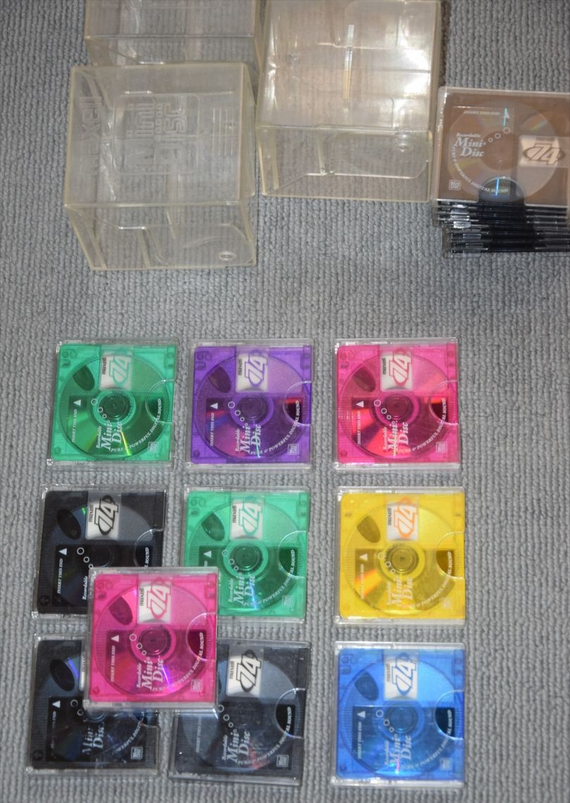 MD minidisc MAXELL 74min., s obaly, plast.MD box,sada 10ks