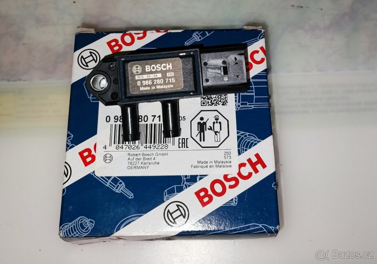Snímač diferenčního tlaku DPF Bosch, 03L906051D, nové