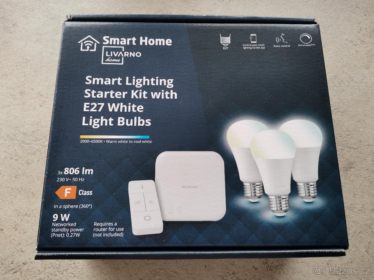 LIVARNO Zigbee Smart Home Starter Kit Gateway, 3 žárovka, DO
