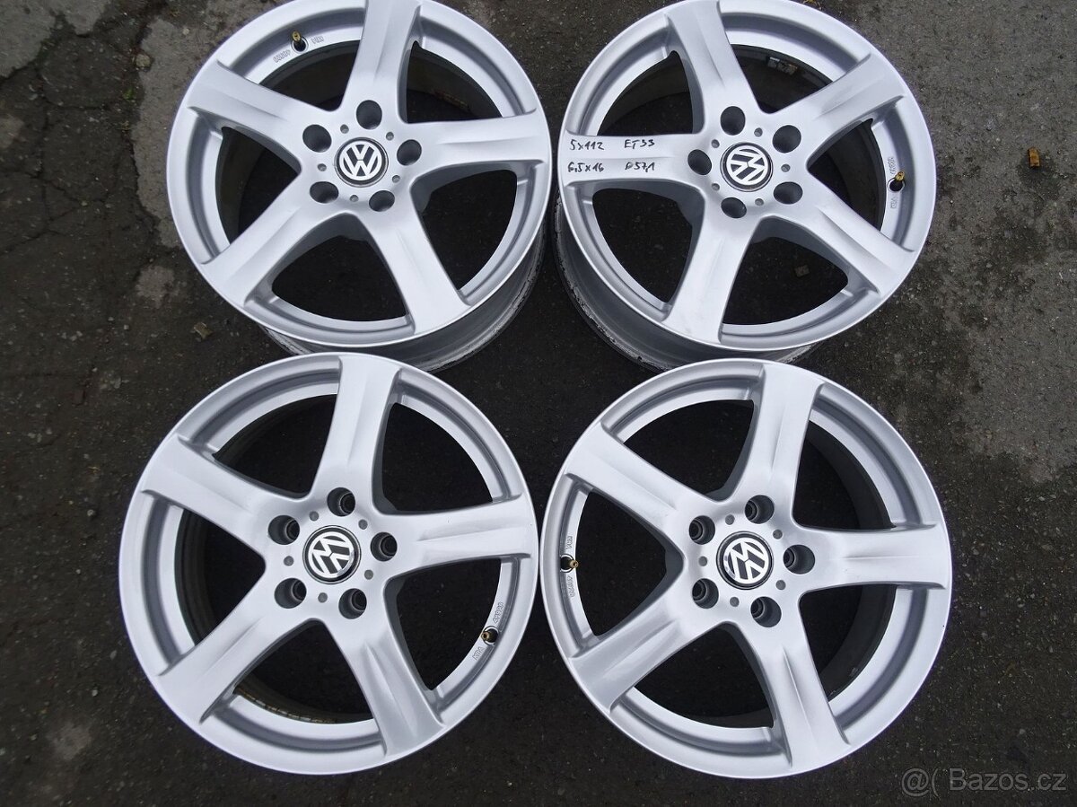Alu disky Volskwagen Sharan, 16", 5x112, ET 33, šířka 6,5J