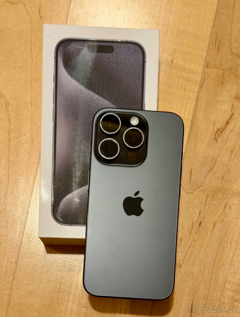iPhone 15 Pro Black Titanium BATERIE 100% TOP