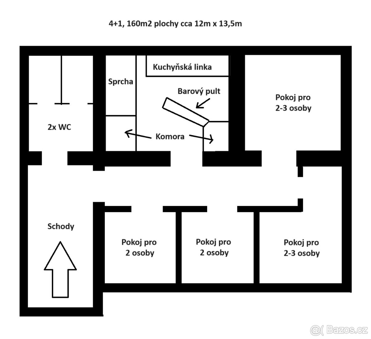 Pronájem 4+1 160m2 (Jablonec nad Nisou, ul. Lidická)