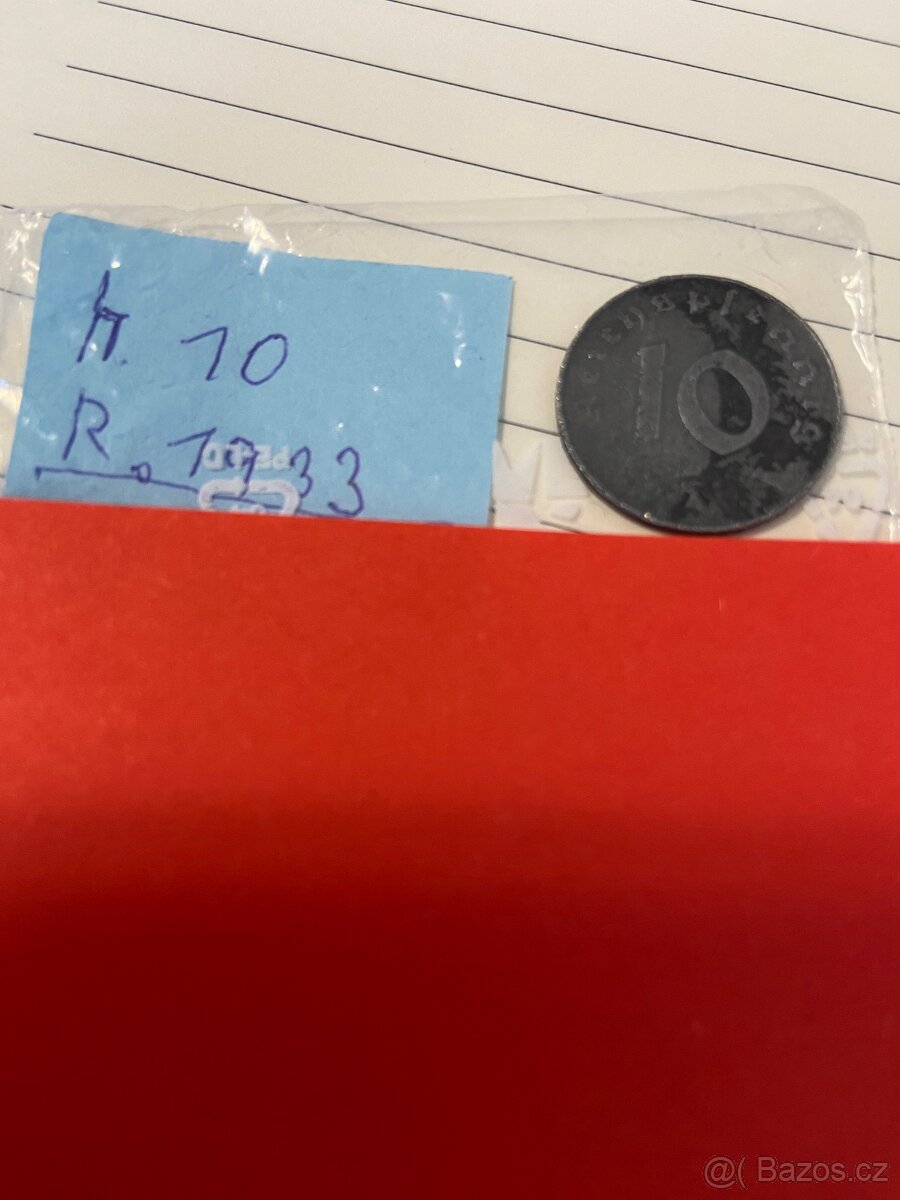 10 .h. R.1933. 1.kčs. R.1947. 50.h.R.1963