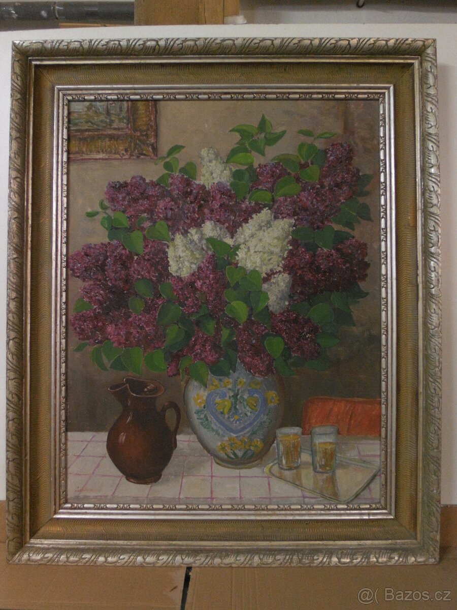 Zátiší, plátno Vincenc Červinka 1897 Vítanov