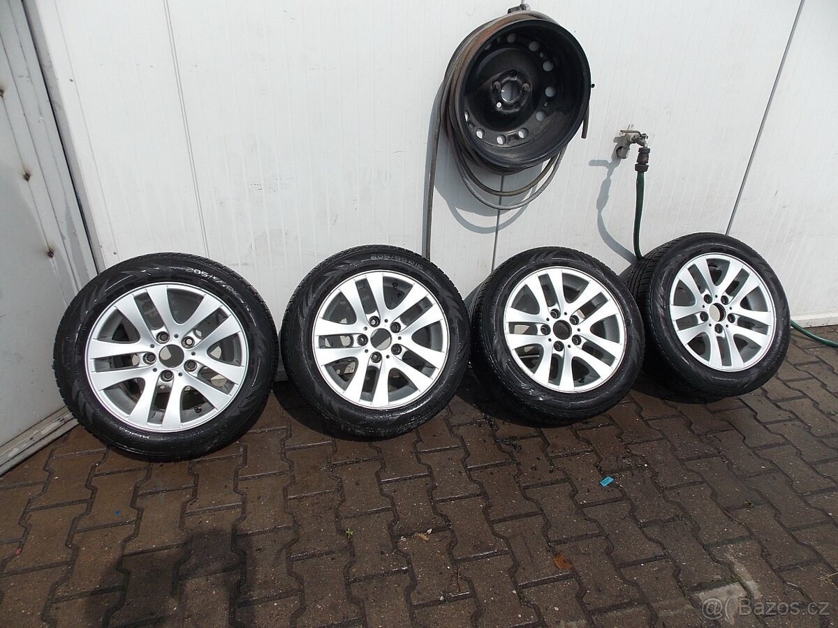 Alu kola BMW + zimní pneu 205/55 R16