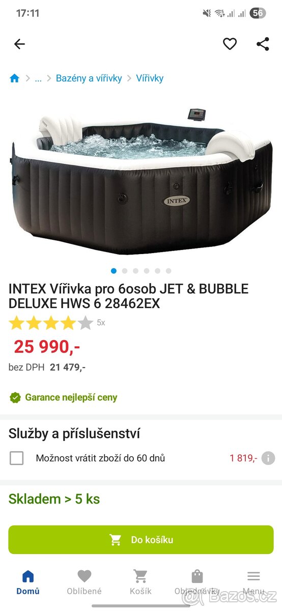 Intex pure spa Vířivka