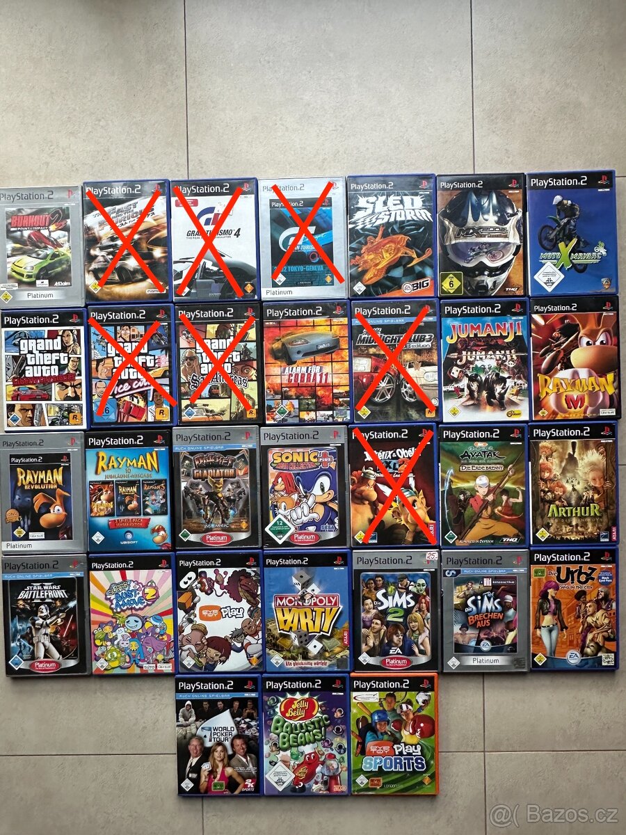 Hry playstation 2 Rayman,Gran turismo,GTA