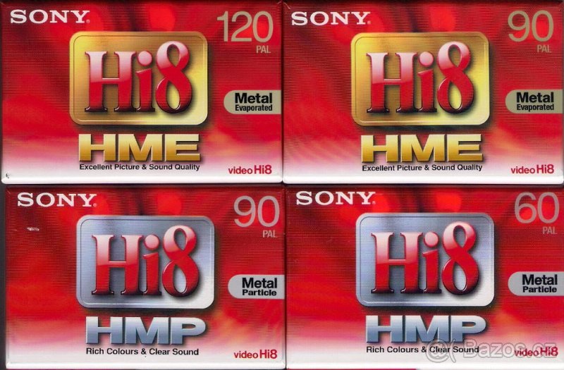 Prodám videokazety Hi8