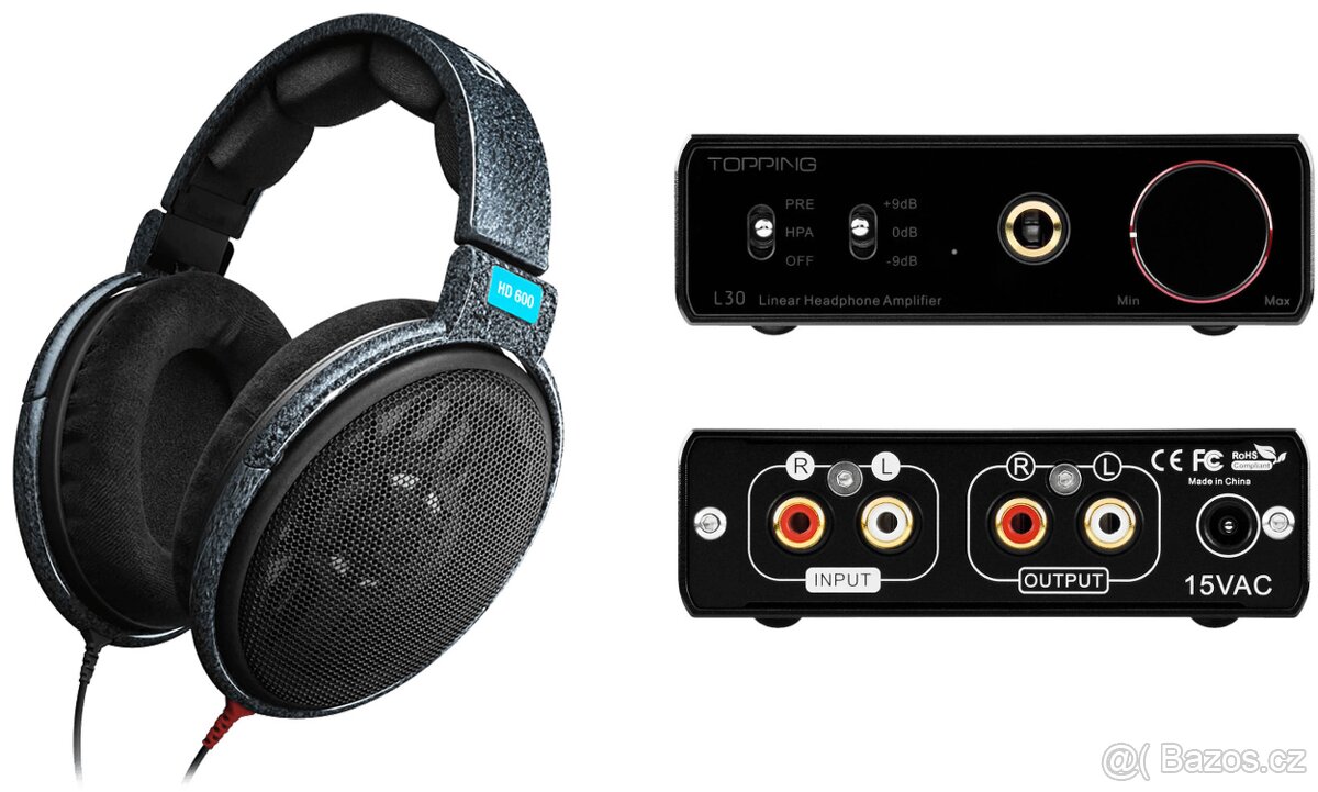 Sennheiser HD 600 Avantgarde a Topping L30.