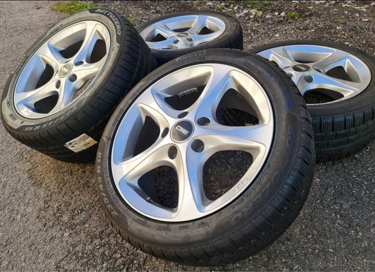 zimní R18 Alu kola disky Porsche dvourozměrné 5x130