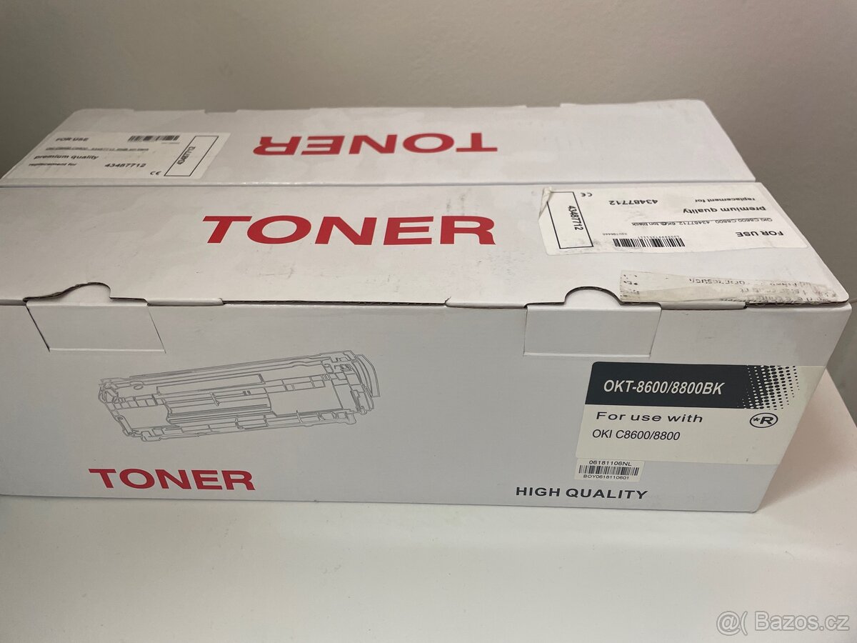 Barevný toner pro OKI C8600/8800 black, cena za 2ks