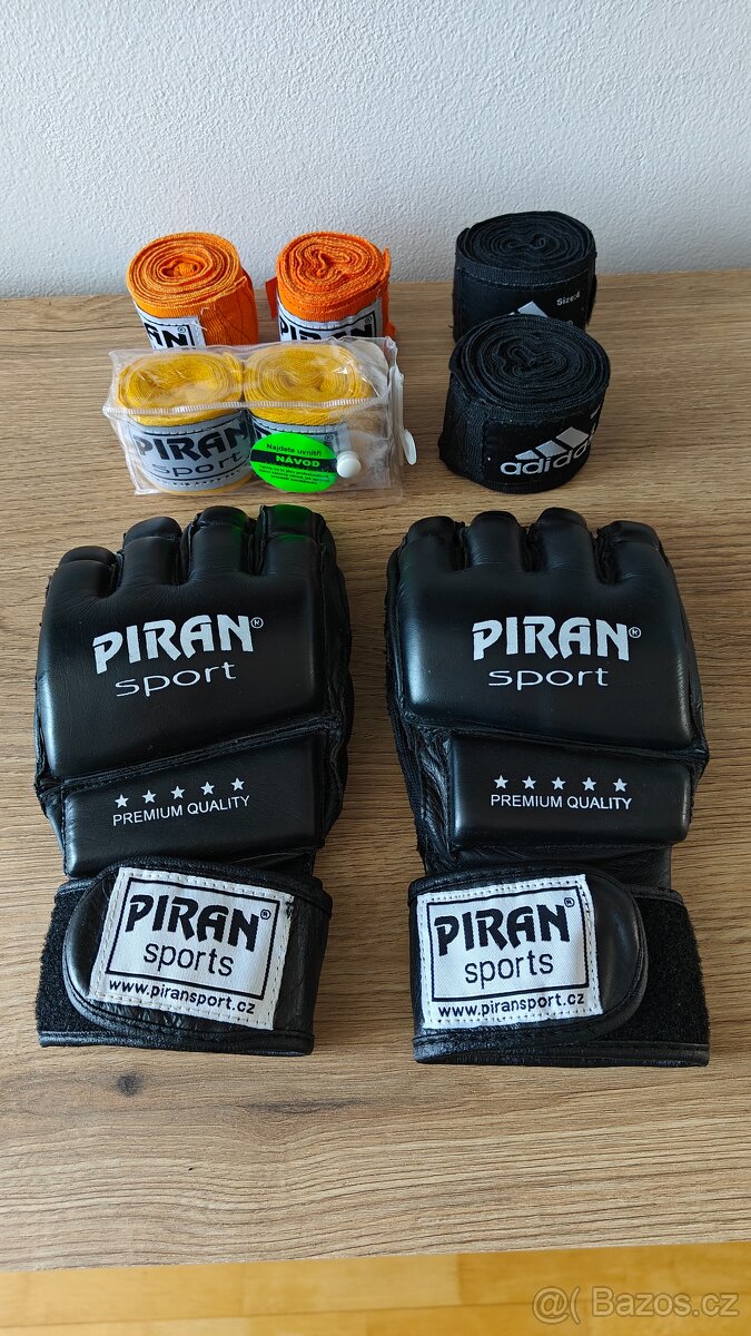 Box tréninkové rukavice Piran L + 6x bandáže