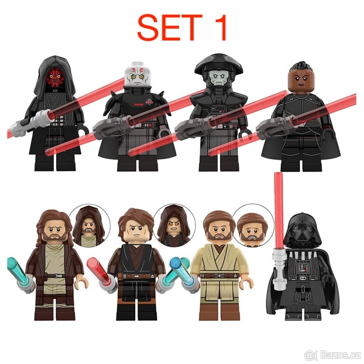 Rôzne figúrky Star Wars 3 (8ks) typ lego - nové