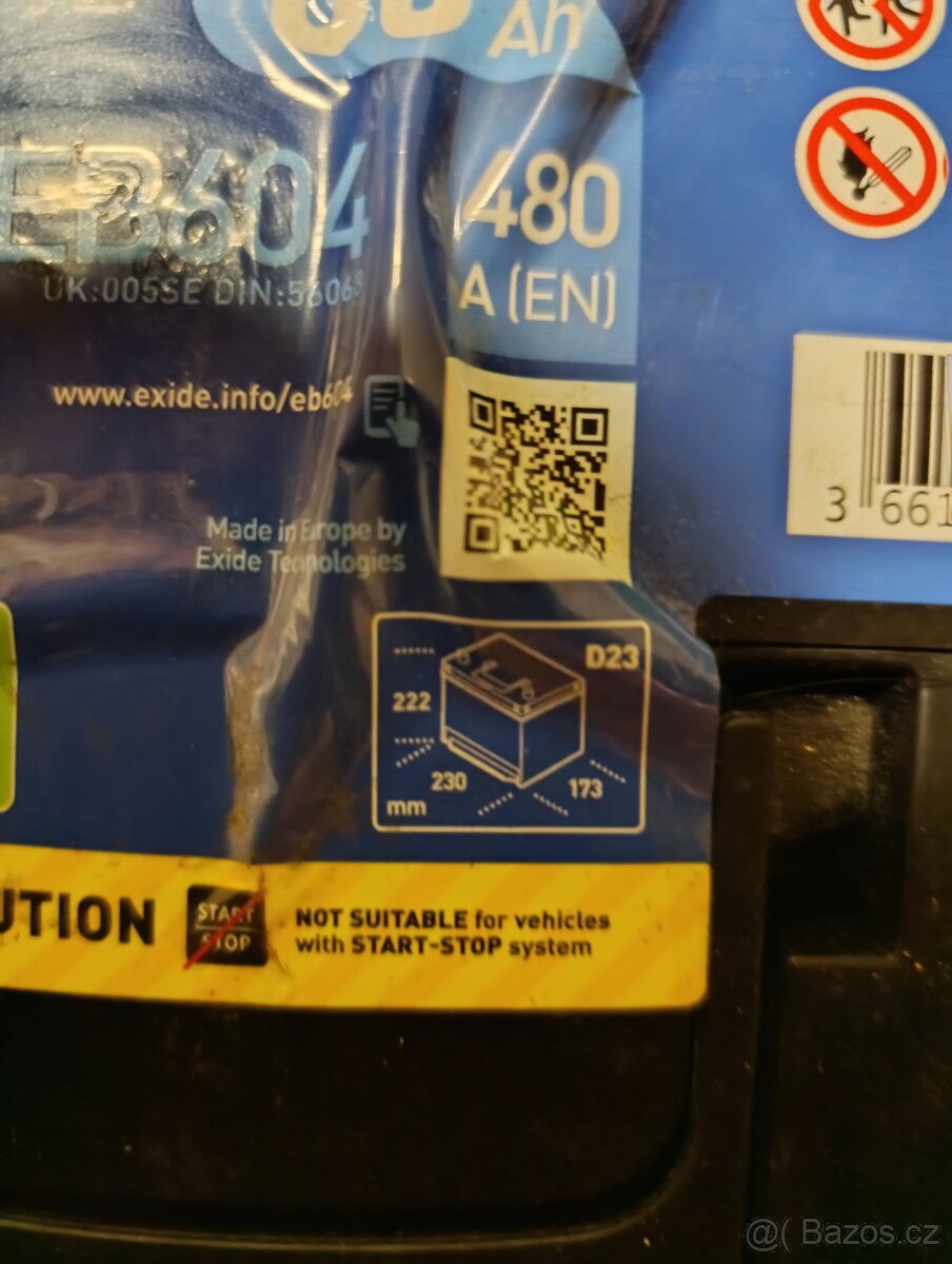 Baterie Exide 60Ah