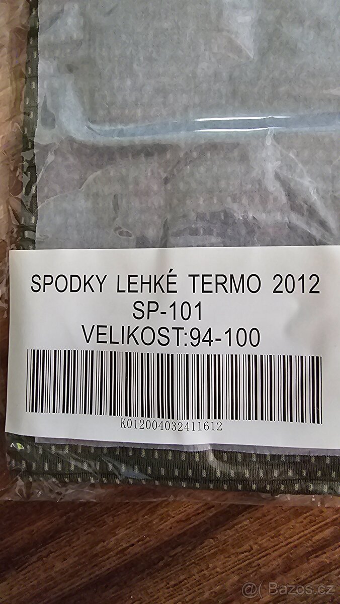 Spodky lehké, vojenské termo