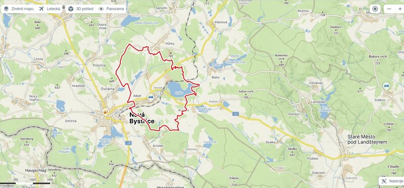 Prodej stavebního pozemku v obci Albeř u Nové Bystřice