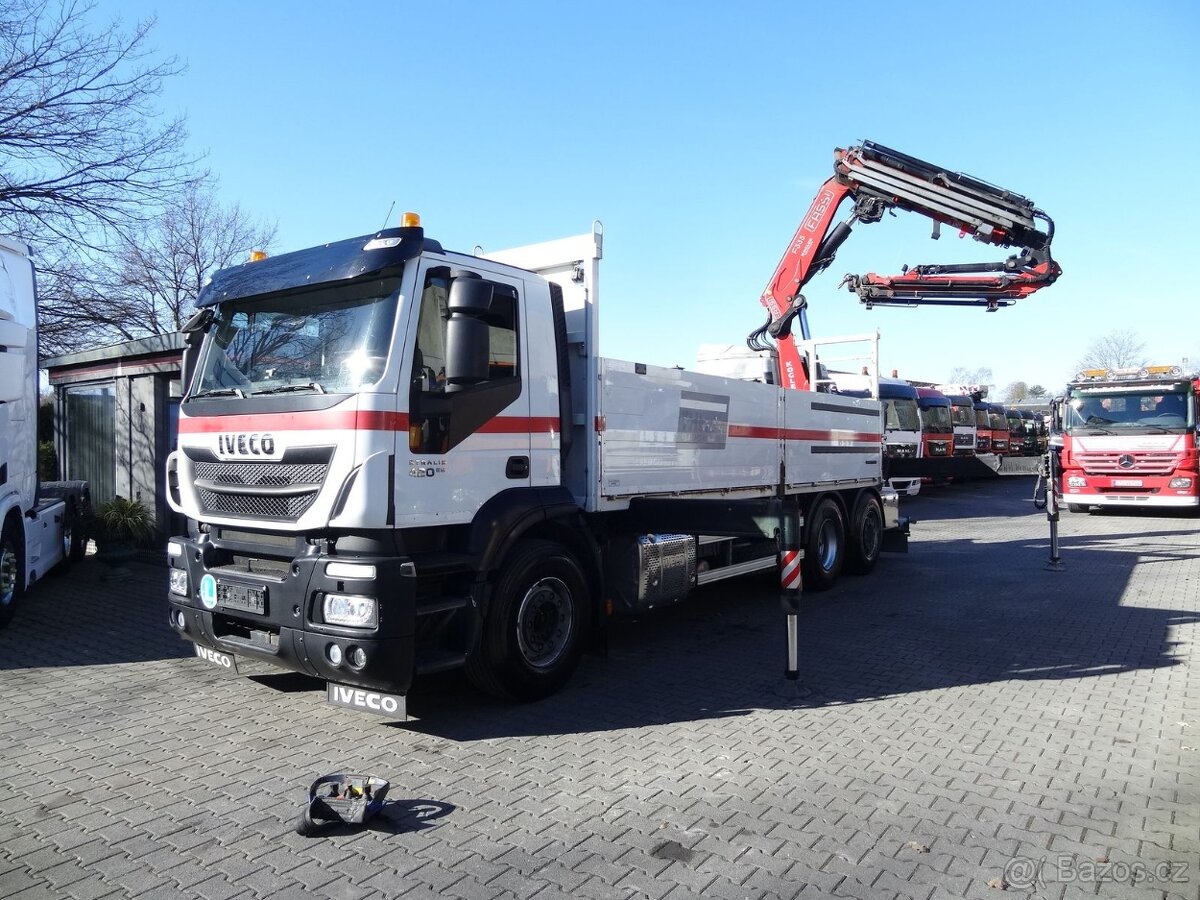 Iveco Stralis 420 - 6x2 – Valník + HR-Fassi F335 – EURO 6