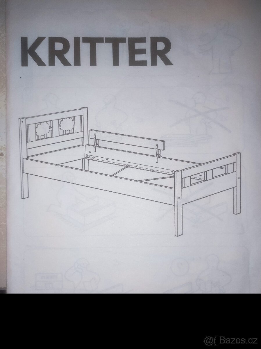 Dětské postel Kritter bílá IKEA 70x160