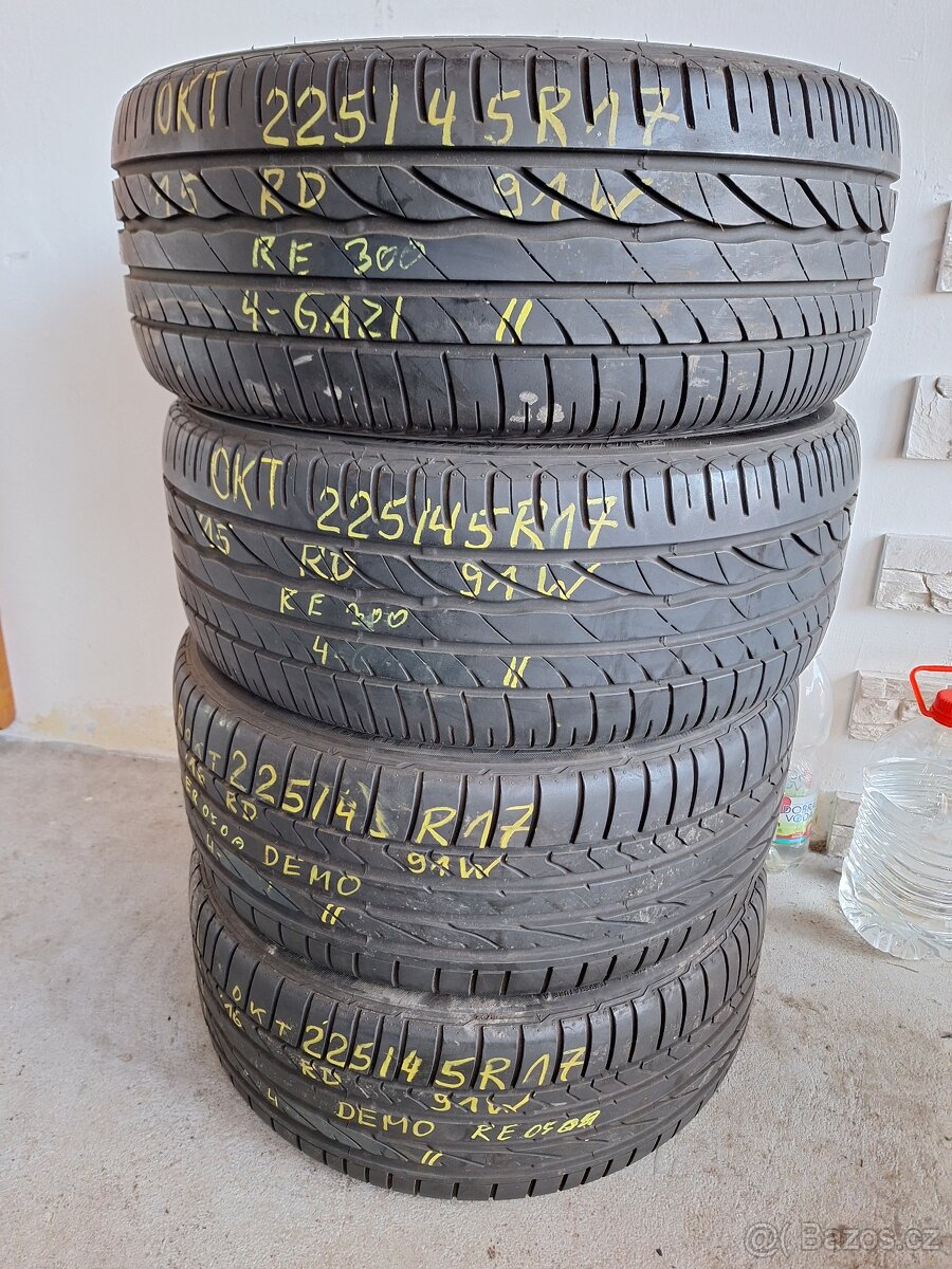 Prodám letní pneu 225/45/17 Bridgesrone