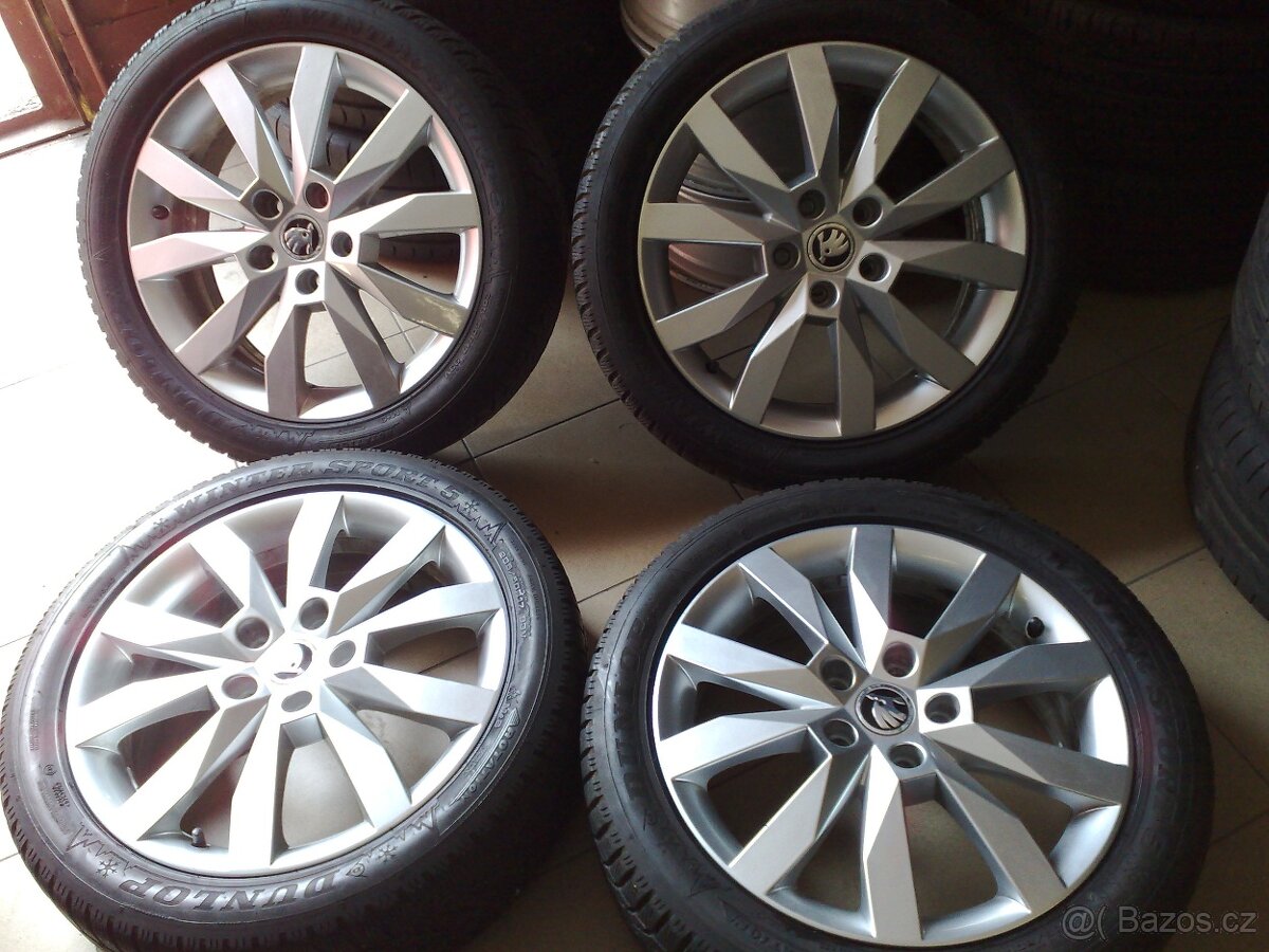 alu kola 5x112 r17 original škoda 205/50/17