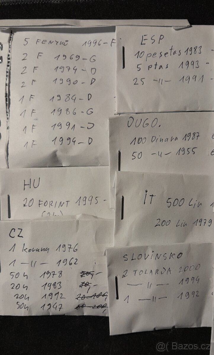 Mince - Evropa - 68 kusů