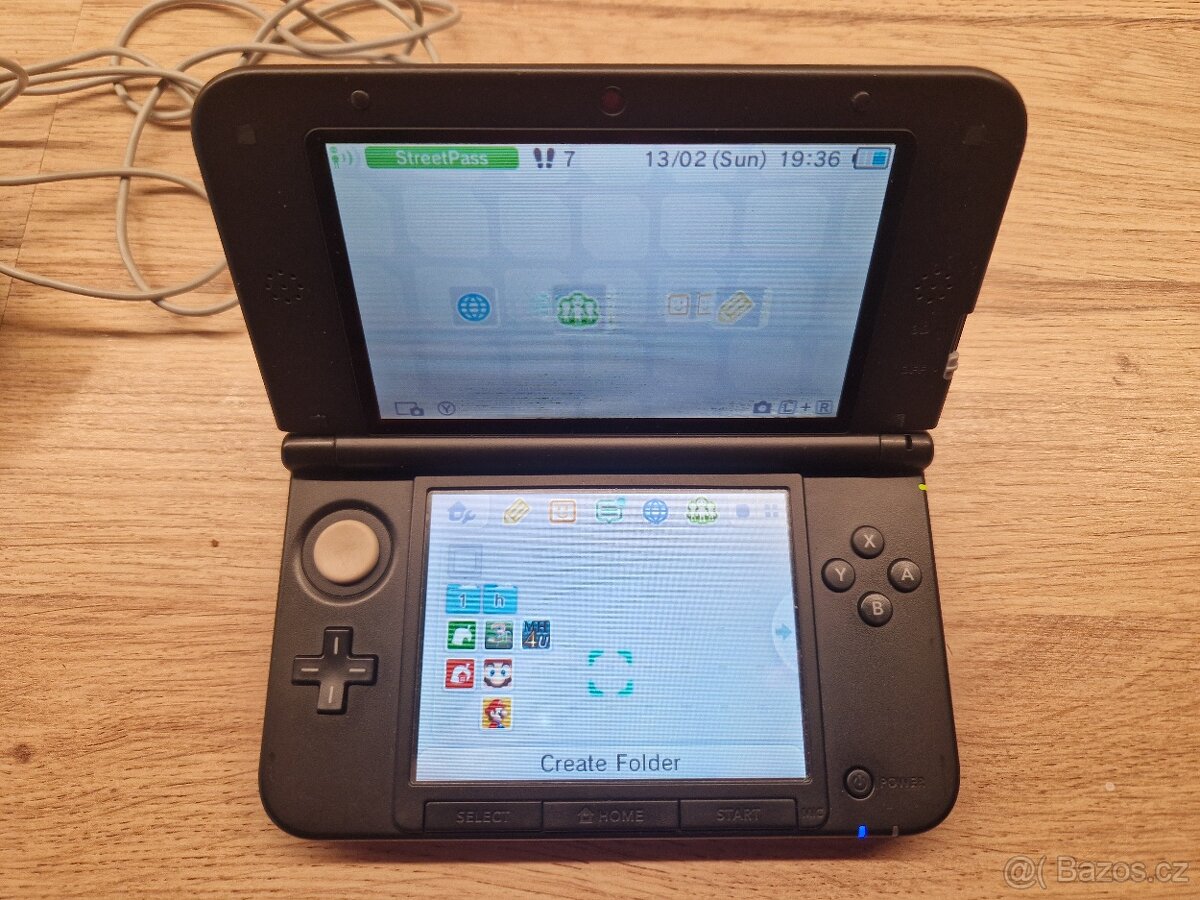 Nintendo 3DS XL - Homebrew + 32GB karta, nabíječka, stylus