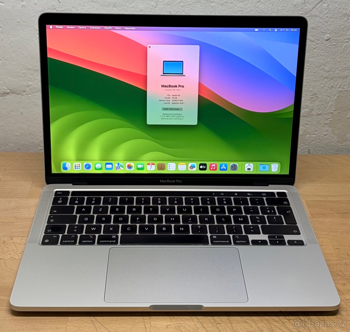 MacBook Pro M2 2022 /16GB RAM/256GB SSD/Záruka 94% BATERIE